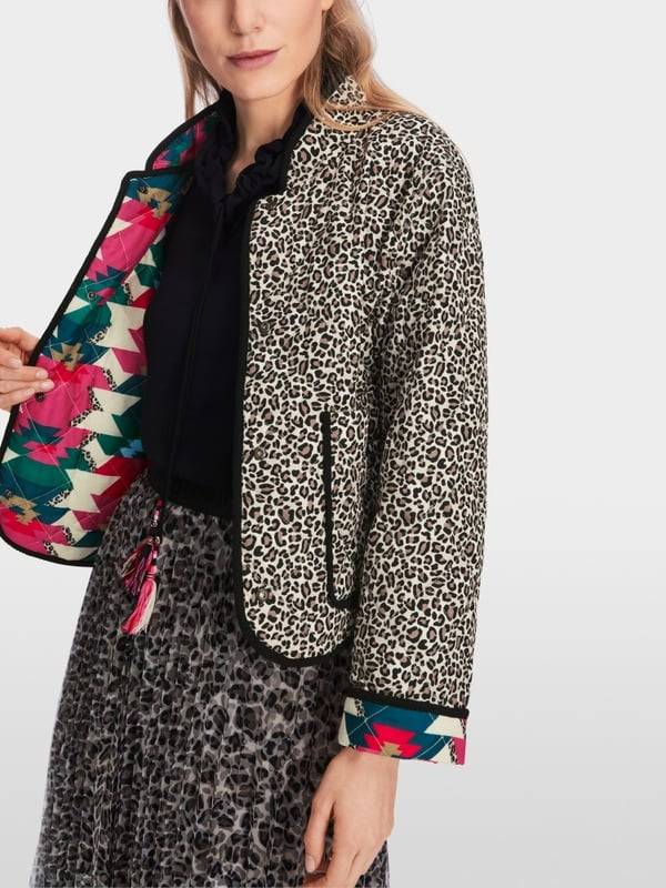 Marc Cain Reversible Steppjacke mit Print Sonderangebot der Fabrik