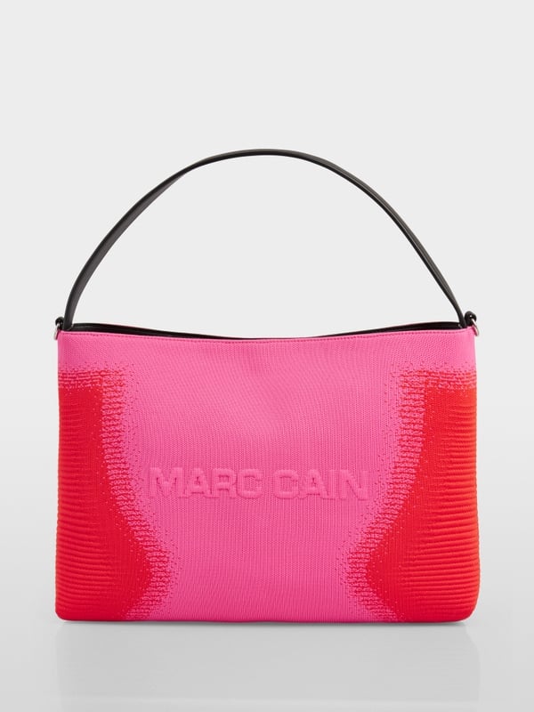 Marc Cain Satchel Bag im Strick-Jacquard 50% Rabatt für begrenzte Zeit