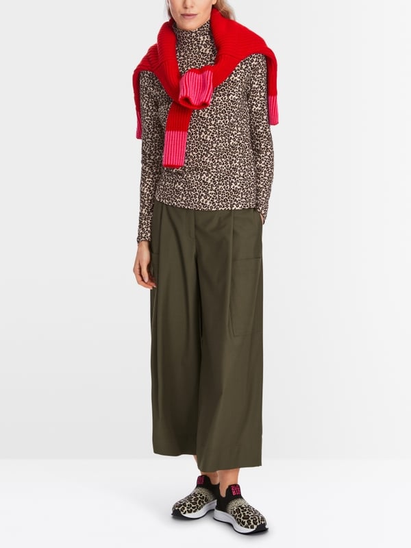 Marc Cain Longsleeve in Leo-Print Kostenloser Versand