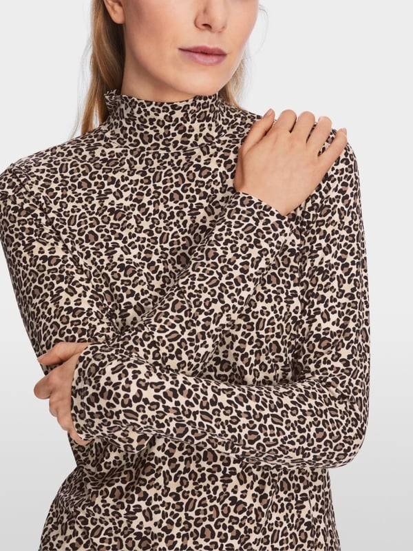 Marc Cain Longsleeve in Leo-Print Kostenloser Versand