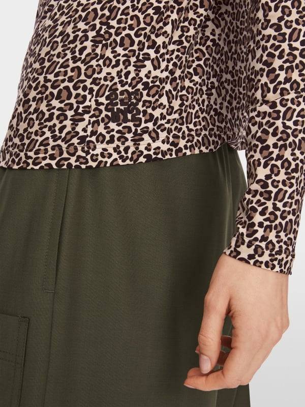 Marc Cain Longsleeve in Leo-Print Kostenloser Versand