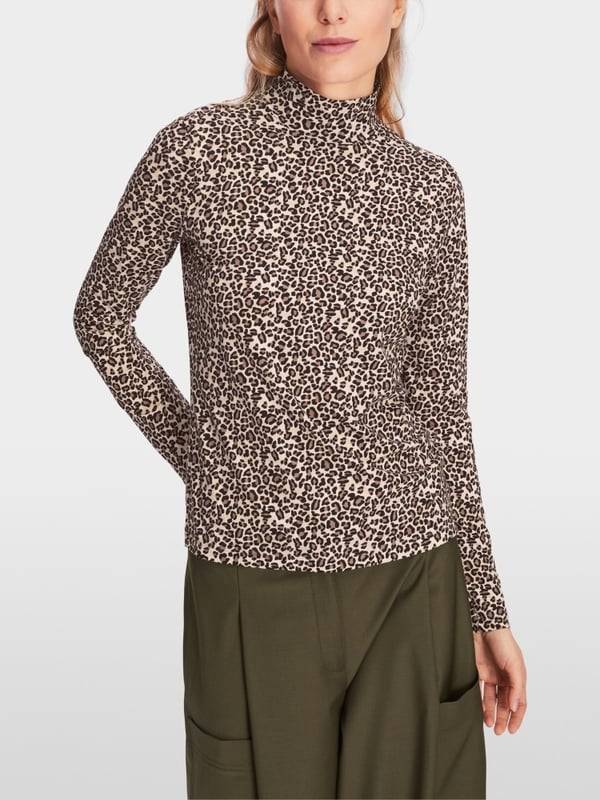 Marc Cain Longsleeve in Leo-Print Kostenloser Versand