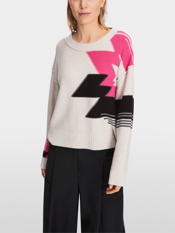 Marc Cain Sweater aus Wollmix mit Kaschmir Online Shopping