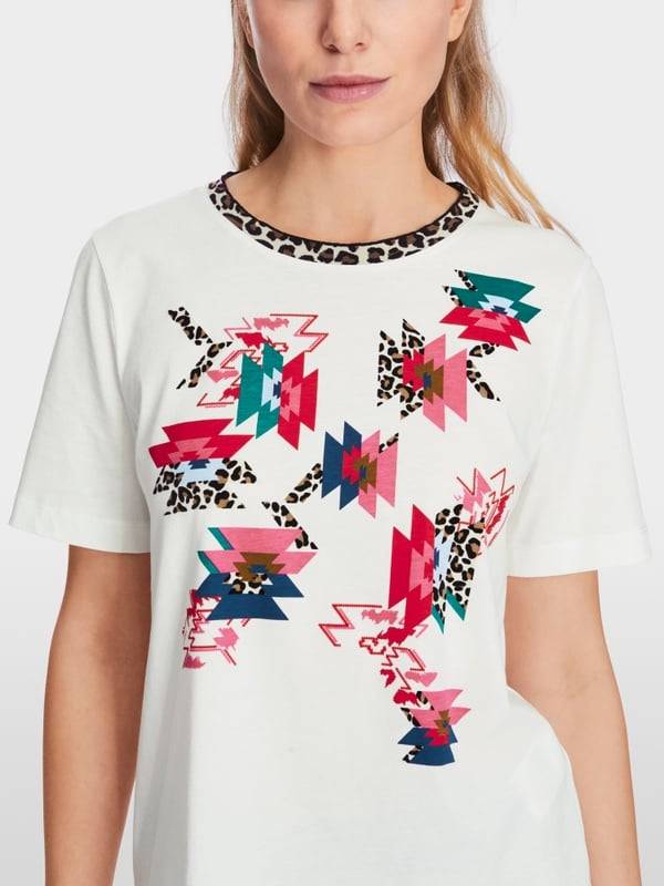 Marc Cain Baumwoll-T-Shirt "Rethink Together" Blitzangebot