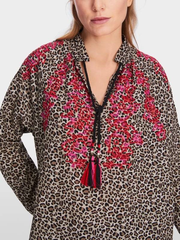 Marc Cain Baumwoll-Bluse mit Leo-Print Bestseller