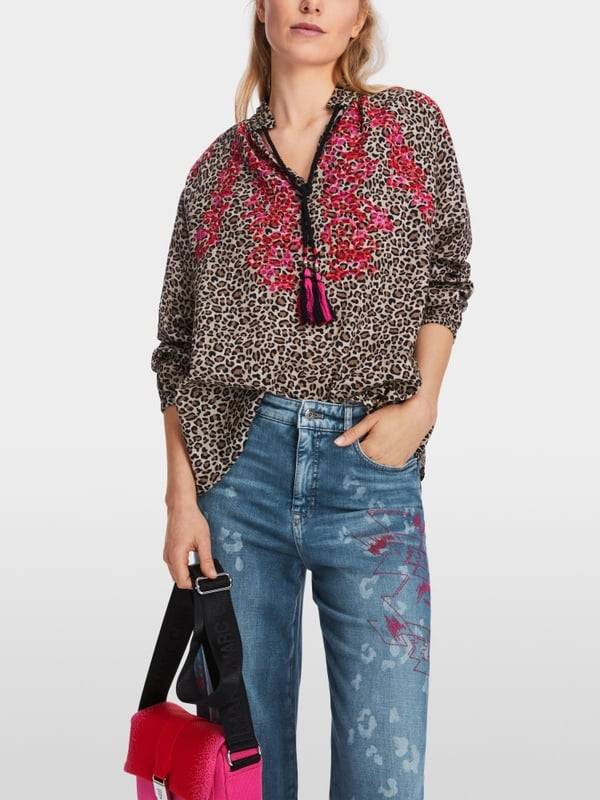 Marc Cain Baumwoll-Bluse mit Leo-Print Bestseller