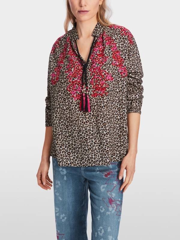 Marc Cain Baumwoll-Bluse mit Leo-Print Bestseller