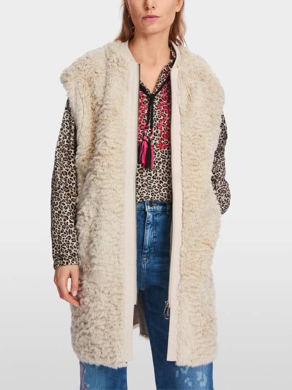 Marc Cain Weste aus lockigem Fun Fur Zeitbegrenzte Promotion