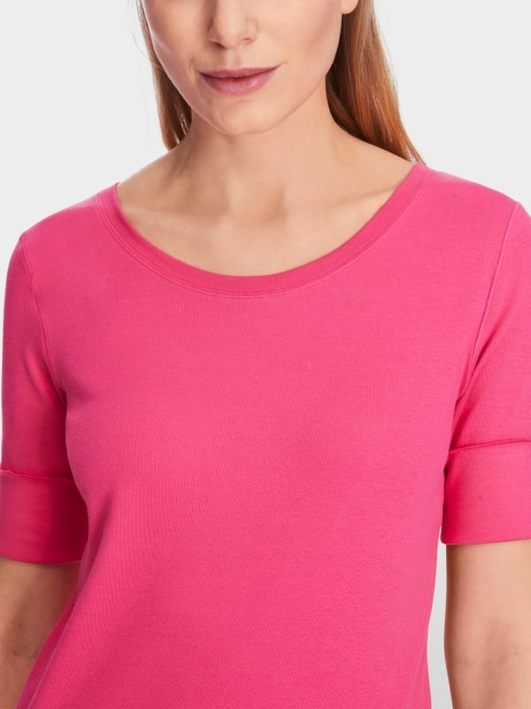 Marc Cain Baumwoll-T-Shirt mit 3/4-Ärmel Bis zu 50% Rabatt