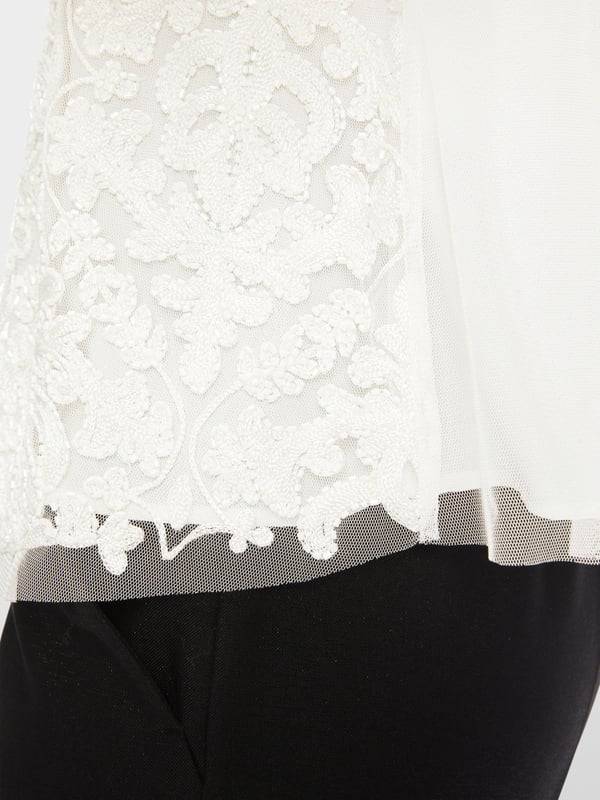 Marc Cain Spitzen-Bluse mit Perlen-Stickerei Kostenloser Versand international