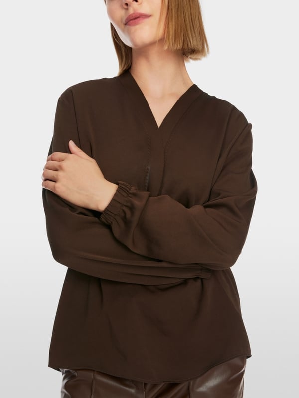 Marc Cain V-Neck-Bluse "Rethink Together" Rabatte dieses Monats