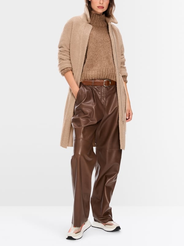 Marc Cain Mantel in lockigem Fun Fur