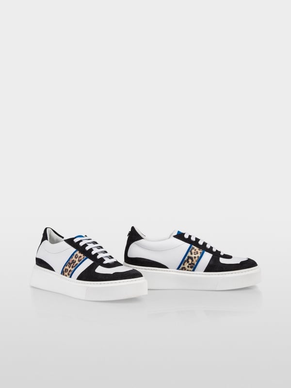 Marc Cain Leder-Sneaker mit Leo-Print Letzter Tag