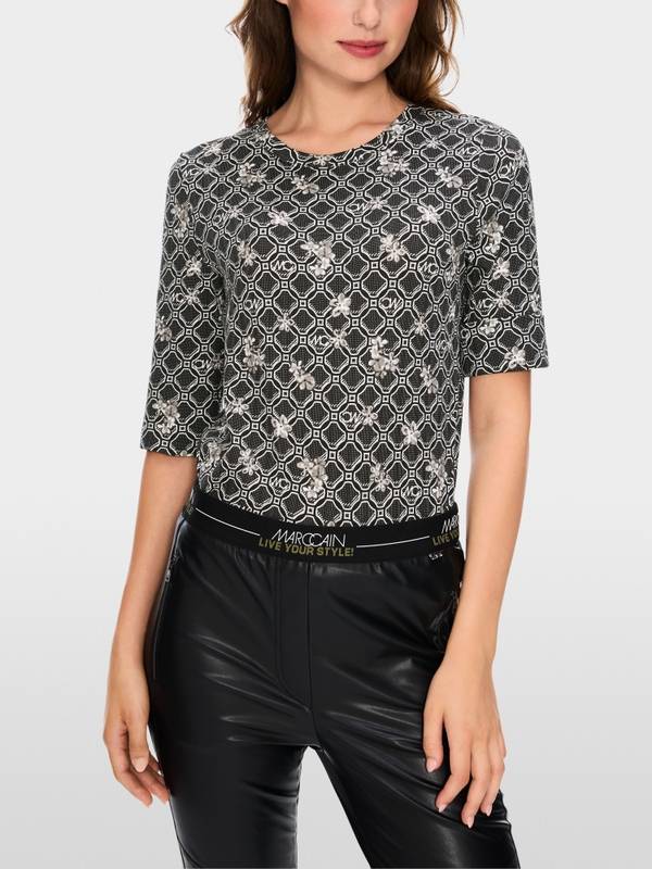 Marc Cain Shirt aus Baumwollstretch Rabatte dieses Monats