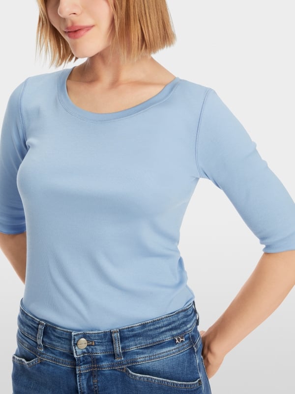 Marc Cain T-Shirt mit Turn-up-Ärmeln im Angebot