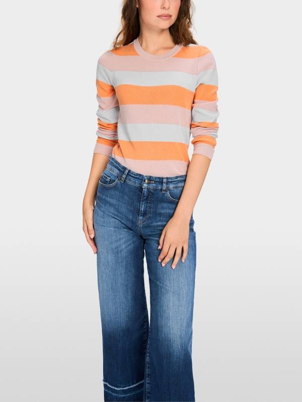Marc Cain Gestreifter Sweater Knitted in Germany Cyber Monday
