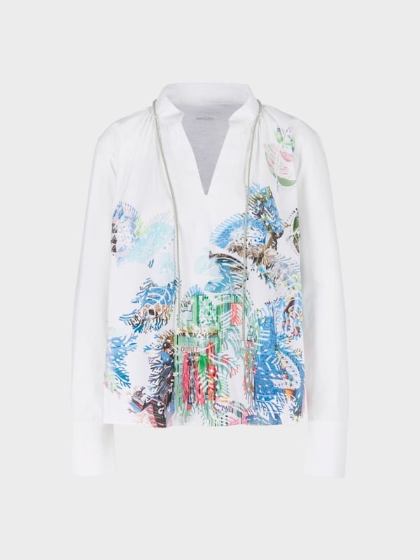 Marc Cain Bluse mit Print und Applikationen Letzter Tag