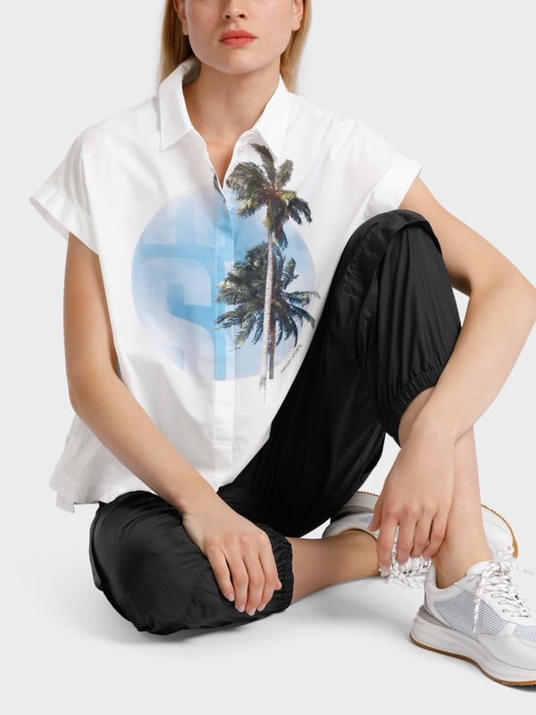 Marc Cain Ärmellose Hemdbluse "Rethink Together" Zeitbegrenzte Promotion