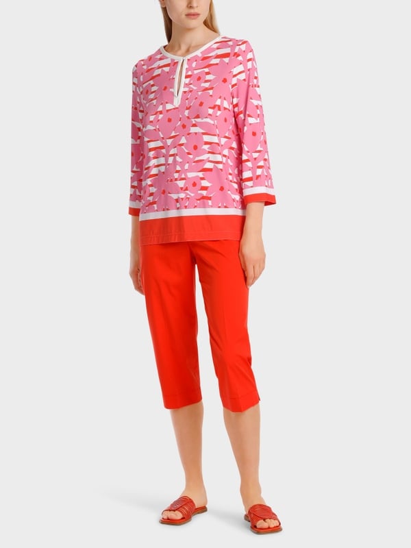 Marc Cain Elegante Bluse mit Overprint Bis zu 65% Rabatt