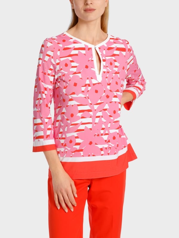 Marc Cain Elegante Bluse mit Overprint Bis zu 65% Rabatt