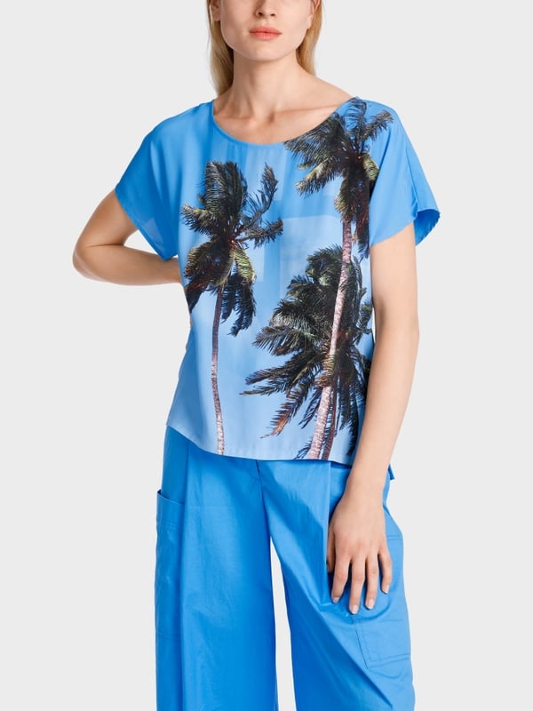 Marc Cain Bluse mit Palmenprint Nur für heute
