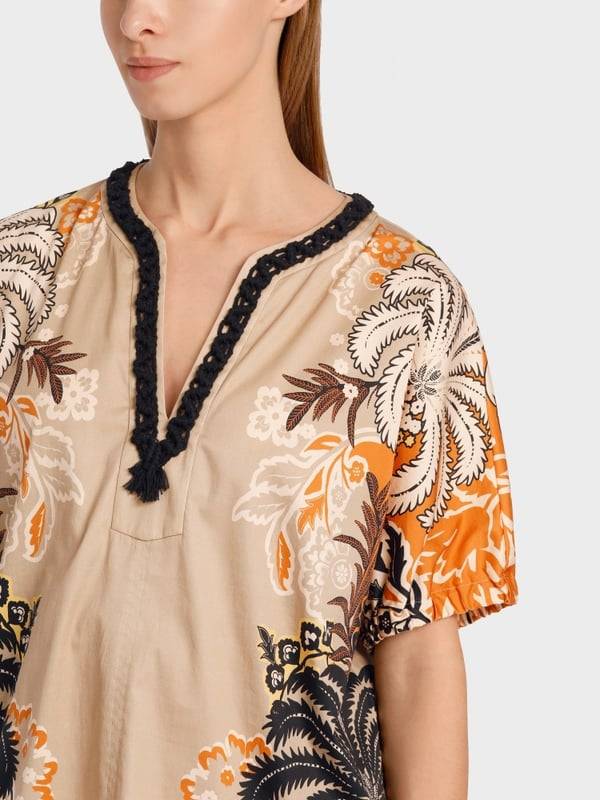 Marc Cain Bedruckte Bluse im Tunikastil Discount Store für neue Produkte