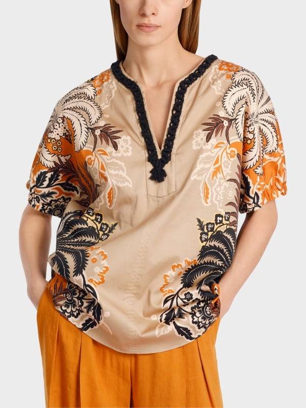 Marc Cain Bedruckte Bluse im Tunikastil Discount Store für neue Produkte