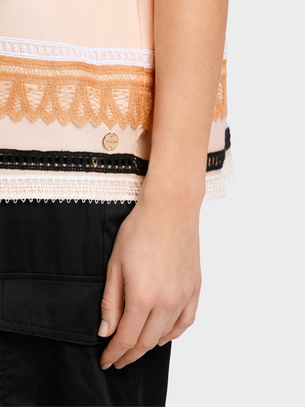 Marc Cain Weite Bluse mit Spitzendetails Super Rabatt