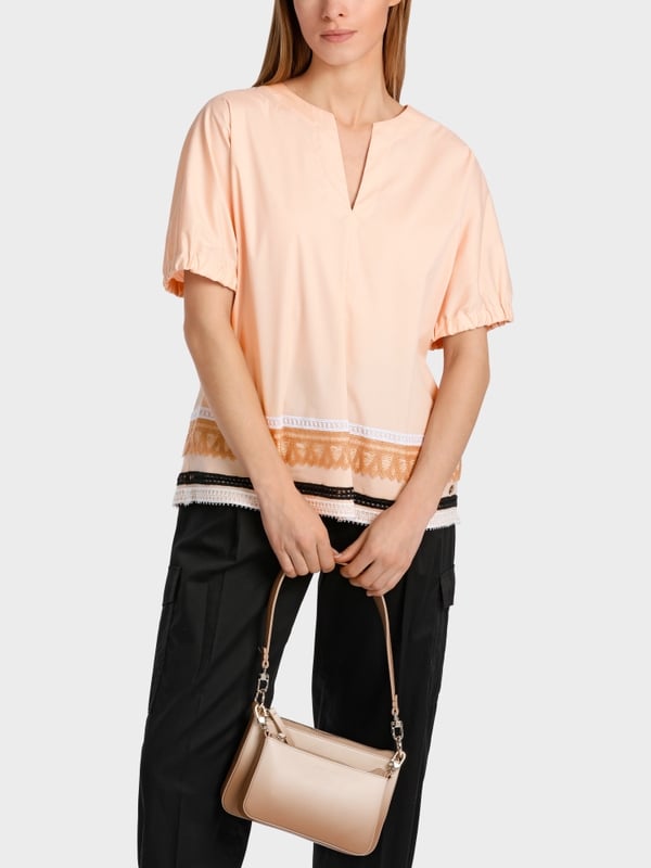 Marc Cain Weite Bluse mit Spitzendetails Super Rabatt