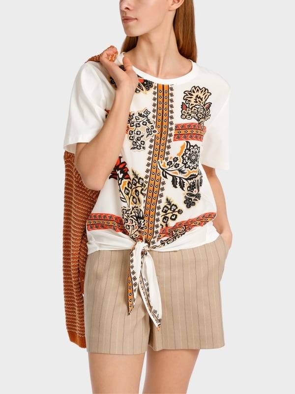 Marc Cain Bluse in Materialmix 50% Rabatt mit kostenlosem Versand