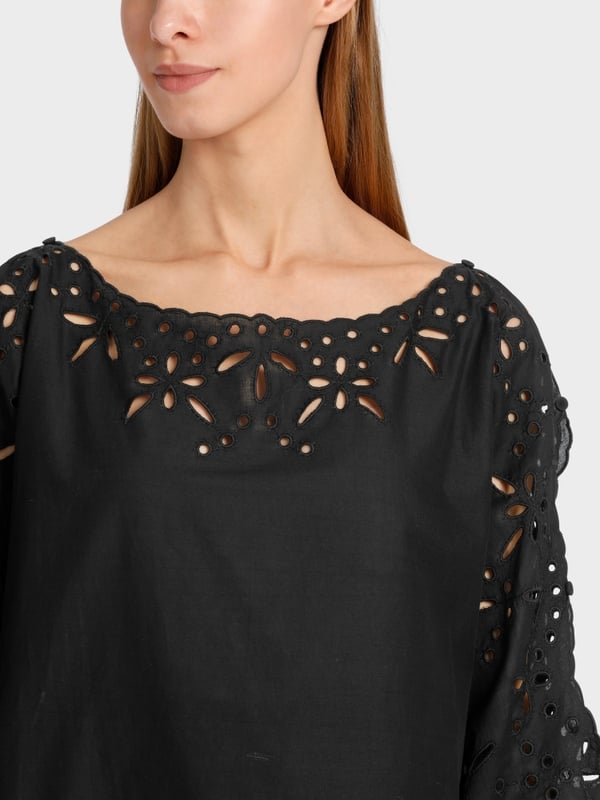 Marc Cain Spitzenbluse in A-Shape Clearance-Verkauf