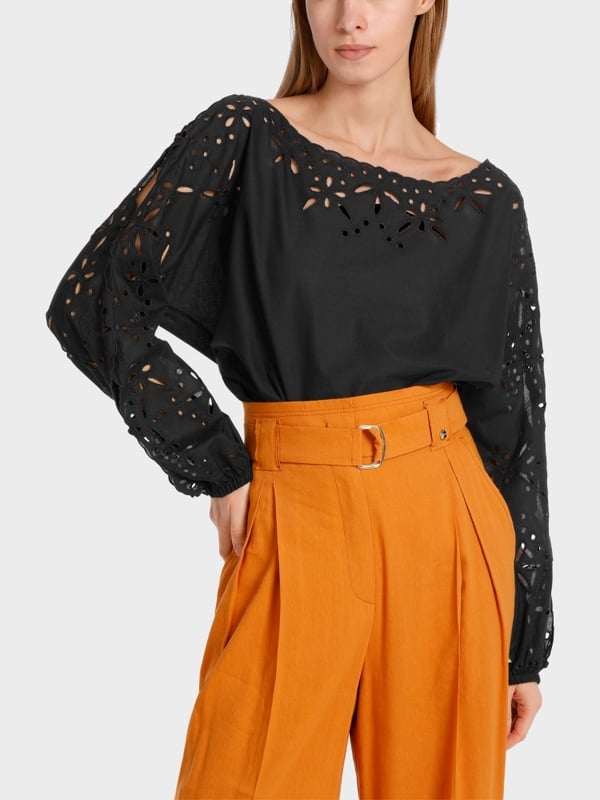 Marc Cain Spitzenbluse in A-Shape Clearance-Verkauf