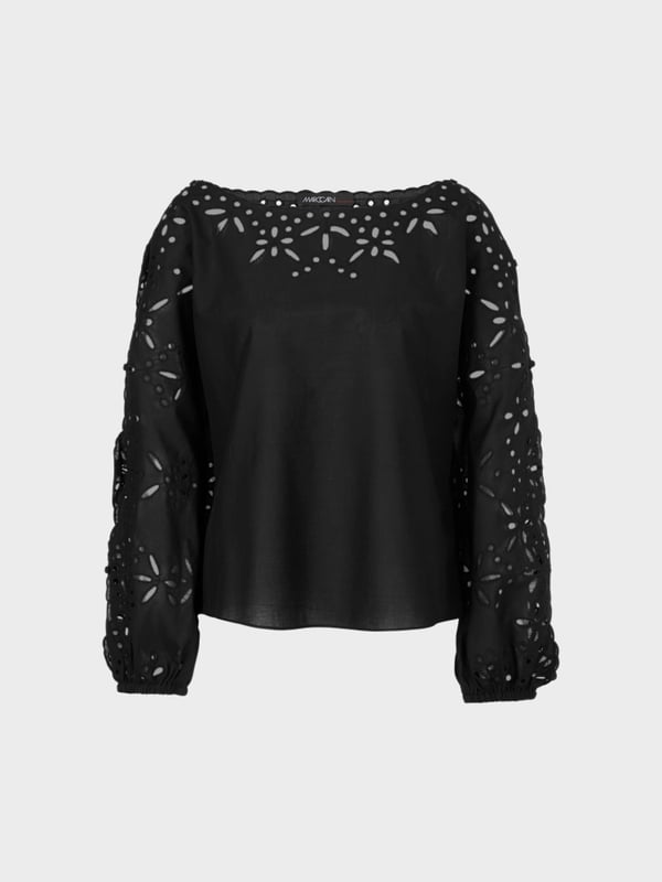 Marc Cain Spitzenbluse in A-Shape Clearance-Verkauf