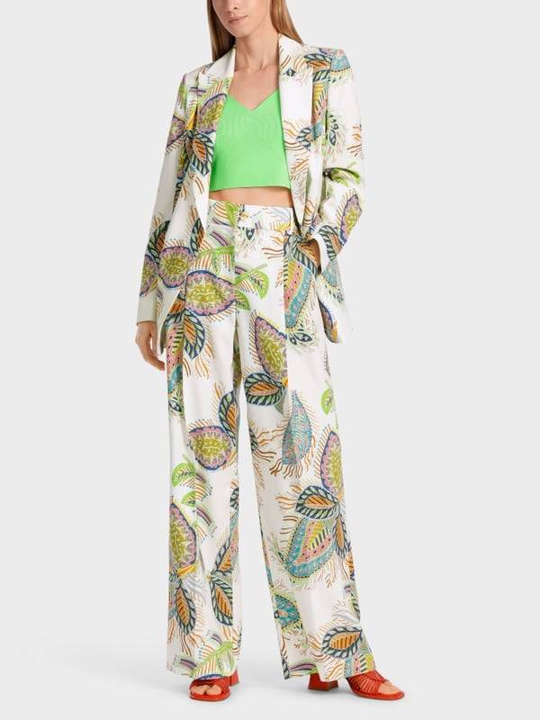Marc Cain Modell WICHITA – Bundfaltenhose bedruckt Auslauf