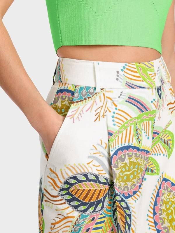 Marc Cain Modell WICHITA – Bundfaltenhose bedruckt Auslauf