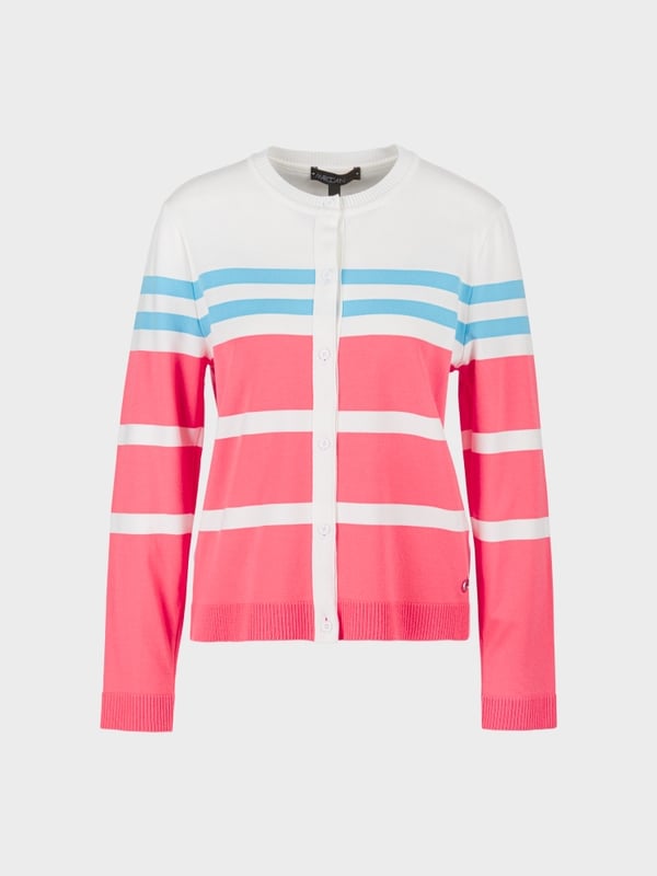 Marc Cain Gestreifter "Rethink Together" Cardigan Großer Ausverkauf