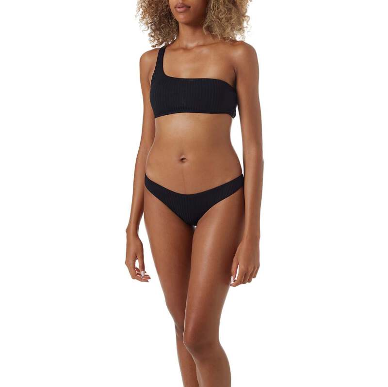 BIKINIS Toulouse Padded Bikini Black Ribbed Outlet