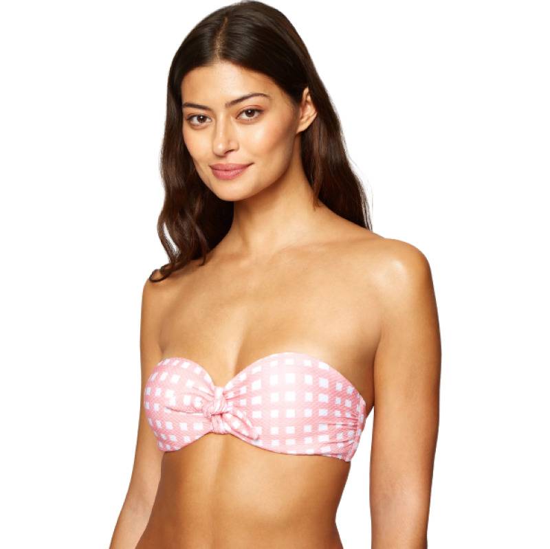 BIKINIS Maldives Padded Bügel Bandeau Bikini Pink Weave Neueste Stile