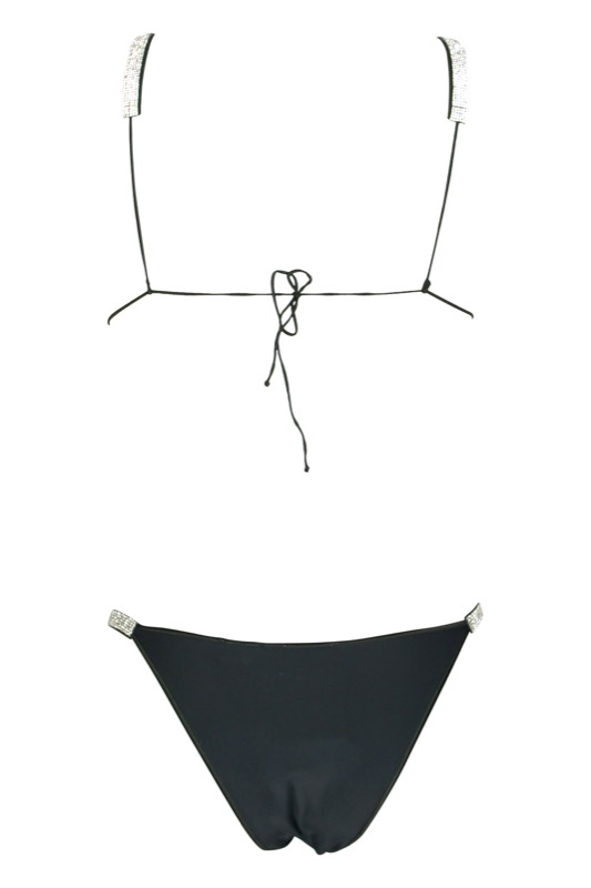 NEUHEITEN Gem Triangel Bikini schwarz mit Kristallen Cyber Monday