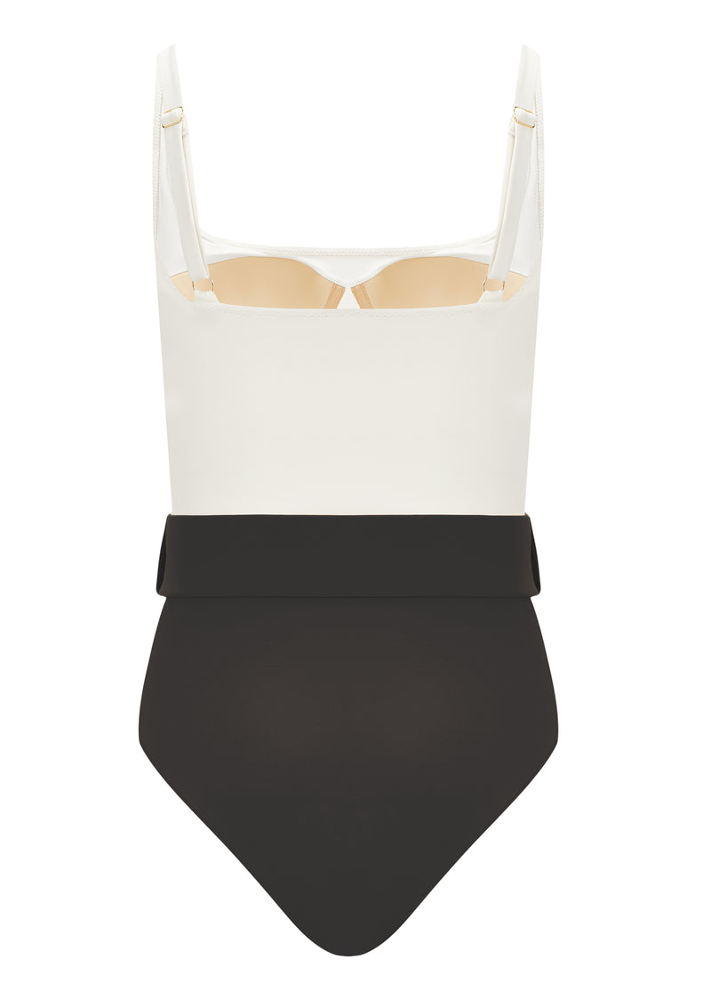 NEUHEITEN Cassandra Badeanzug Black/Creme Speichern exportieren