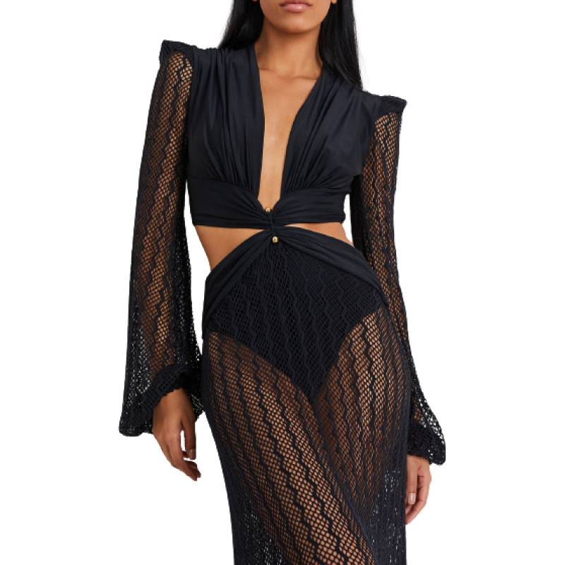 NEUHEITEN Cut-Out Kleid Schwarz Hotsell