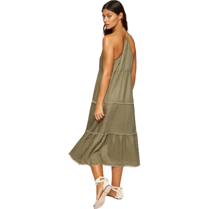 NEUHEITEN Gestuftes Kleid Olive Black Friday