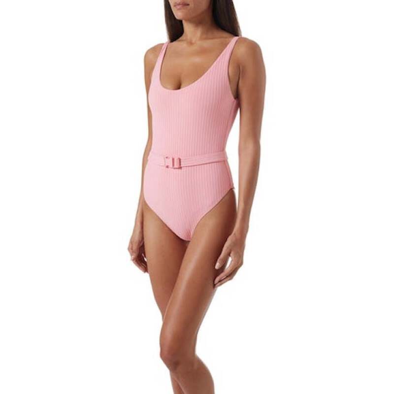 NEUHEITEN St Tropez Badeanzug Blush Ribbed Heißer Verkauf