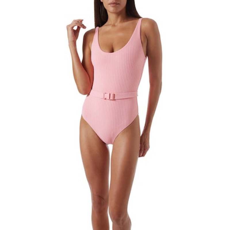 NEUHEITEN St Tropez Badeanzug Blush Ribbed Heißer Verkauf