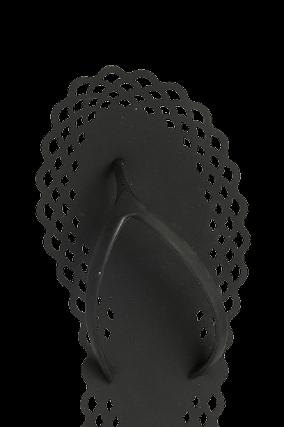 ACCESSOIRES Doily Flipflop Schwarz Kostenlose Rückgabe