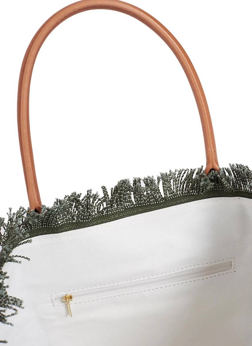 ACCESSOIRES Cap Ferrat Tote Olive Sonderangebot der Fabrik