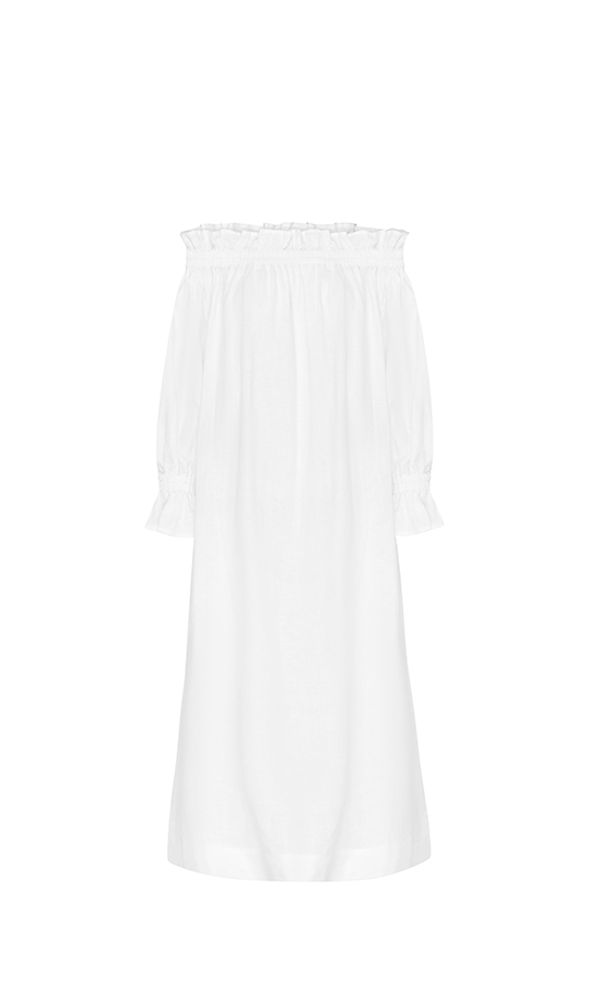NEUHEITEN Spalla Maxikleid Weiß Angebote