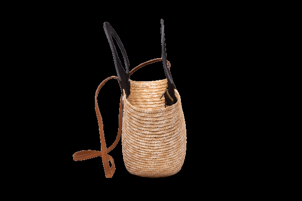 ACCESSOIRES Mini Tote Natur/Schwarz Heißer Verkauf