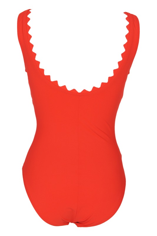 NEUHEITEN Ines V-Neck Bügel Badeanzug Rot Tiefpreis