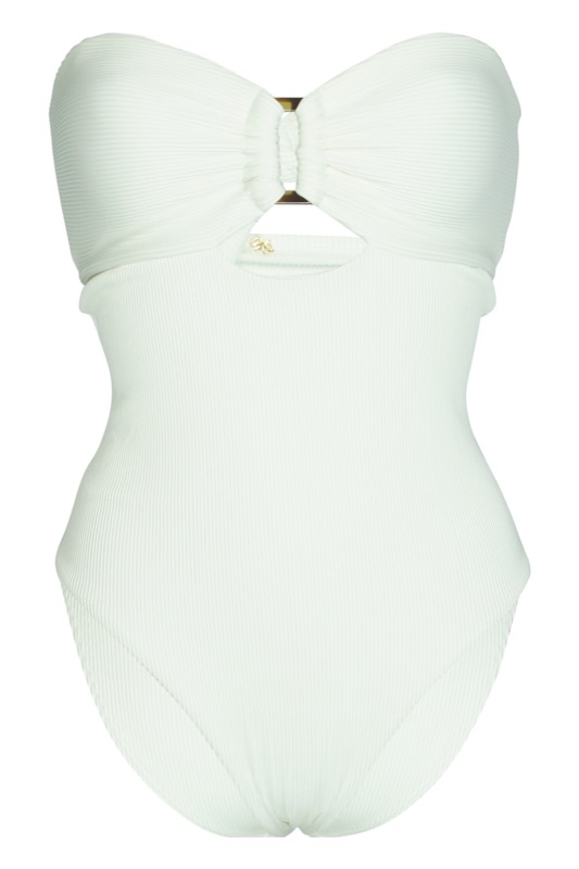 BADEANZÜGE White Pearl Padded Bandeau Badeanzug Fabrik Onlineshop